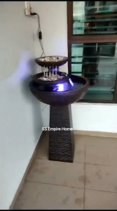 S116 Brown Feng Shui Water Fountain Pond Kolam Air Sandstone Garden Water Feature Balinese 风水流水喷泉瀑布池 Waterfall Pancut