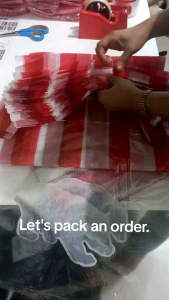 Sandobag / Plastic bag (White Colored Red Stripes Clear Blue)(Tiny Medium large xl jumbosuper jumbo)