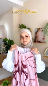 Aurora Bloom Instant - Instant Shawl / Instant Tudung / Tudung Sarung / Slip-On Tudung / Instant Hijab / Instant Scarve