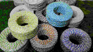 2mm x 50Meter Per Roll Paper Yarn Packaging Belt Rope Hand Knitted Lafite Straw /Kertas Hiasan Tali.