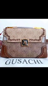 Tas GUSACHI Wanita Mewah Vintage Motif Bordir Ukir Kepala Kuda kd 68