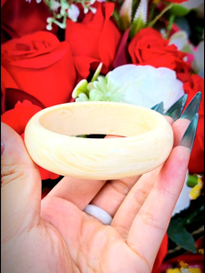 กำไลกระดูกช้าง แท้💯 ไม่ผสม เรซิน เป็นสิริมงคลกับ ผู้ที่สวมใส่ ขนาดไซส์ 5cm./5.5cm./6cm./6.5cm.