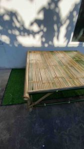 แคร่ไม้ไผ่ เตียงไม้ไผ่ ราคาถูก ขนาด120*120สูง45 (กดสั่งทีละออเดอร์)