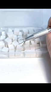 Bộ kẹp gắp và mút vuông dặm ombre nail tiện lợi  không lo dính tay  1 cục mút có thể sử dụng được 6 mặt tiện lợi