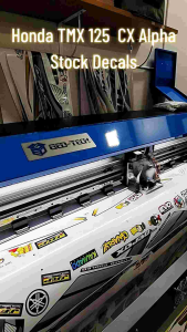 TMX 125 CX ALPHA STOCK DECALS (WATERPROOF LAMINATED FADE PROOF)