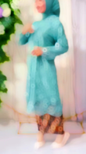 Setelan Kebaya Tunik Kancing Tile Bordir Mutiara Atasan Baju Kebaya Wanita Kondangan Pesta