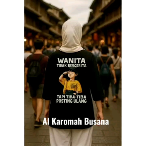 Atasan Oversize Lengan 7/8: Gambar Depan & Belakang