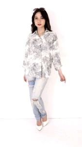 Atasan Wanita V-Neck Rayon DIO COCONUT JUMBO LD 130 CM SUPER BIG SIZE XXXXXL 5XL 4256#
