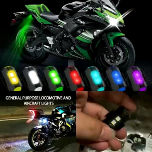 Lampu LED Kedip Pesawat Strobo 7 Warna Universal Anti Tabrakan Multi Mode Dengan Port Charger USB