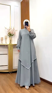damla id gamis lk collection motif mewah kekinian 2025 edisi malina dress