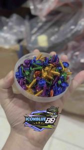 iconblue88 Satuan Baut Body Probolt Model BINTIK Bahan Aluminium CNC Universal semua jenis motor