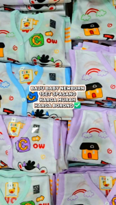 1Set 3Pasang 0-6m Baby Baju Tidur NewBorn Sleepsuit Pajamas Short & Long Sleeve