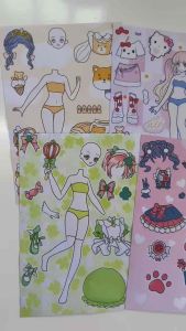 Sticker công chúa lạc vào xứ sở thần tiên dễ thương