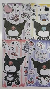 Set 8in1 sticker KUROMI đa dạng phong cách