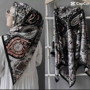 Hijab Nay segiempat Voal Sublime lassercut