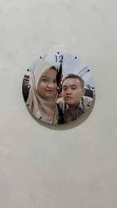 Siheppy Jam Dinding Custom dengan Foto Sendiri Media Papan MDF 20cm