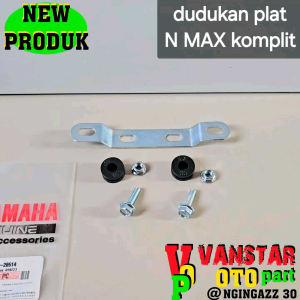 breket plat nomor depan NMAX OLD/NEW LEXI KOMPLIT BAUT DAN KARET