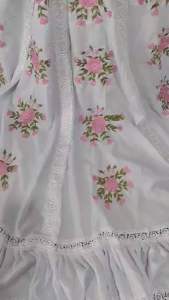 Mukena bordir bukittinggi motif bunga tajurai warna putih (bisa request warna)