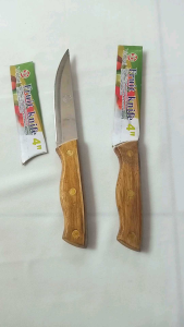 pisau dapur serbaguna pisau buah stainless steel tajam tebal gagang kayu