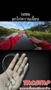 ชุดตกเหยื่อสดสลิงนิ่ม7x7 เบ็ดสเตนเลส1920ss Byคนบ้า-ตกปลา