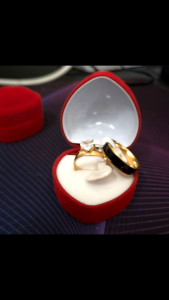 cincin titanium cauple model terlaris dapat 2pcs cincin dan box