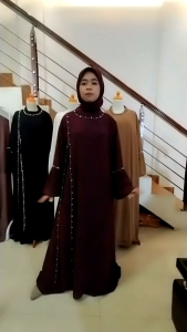 Gamis ceruty Babydoll full puring mix payet