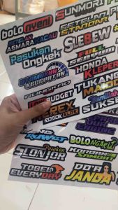 45 PCS STICKER PACK KATA KATA VIRAL ANTI AIR TERBARU BOLO NYENI
