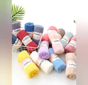 (1แพค 6ผืน)ผ้าเช็ดผมขนเป็ด ผ้าเช็ดหน้า ผ้าขนหนู ซับน้ำดีมาก ขนาด35×75cm.