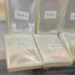 OPP plastic with adhesive (3x3.5 inches) 100pcs per pack