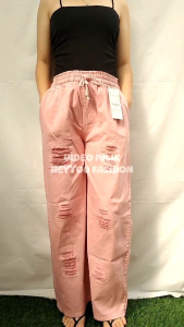 celana kulot panjang wanita model sobek bahan premium jeans imp / BF kulot ripped