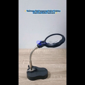 Taffware Alat Pegangan Solder Helping Hand dan Kaca Pembesar