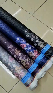 NEW kain arabian silk motif Vinny dan Rissa | harga per setengah meter | kain silk premium | Burgandy