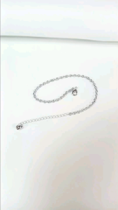 Gelang kaki Nuri Titanium Silver Anti Karat