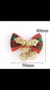 Pita Hias Hampers Natal Dengan Lonceng Bunyi | Aksesoris Hiasan Natal Mini untuk Kado dan Dekorasi