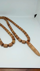 Kalung Tasbih Kayu Setigi Laut Motif Marjan H419
