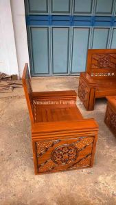 Kursi Tamu Murah Kayu Jati Ukir Bola Furniture Jepara
