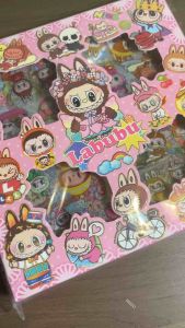 ISI 100 - STIKER LABUBU BOX TINGGI BIG BOX KARAKTER DREAM GARDEN PARTY KOREA 2D AESTHETIC STICKER LUCU LEMBAR WATERPROOF