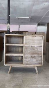 ตู้ไม้สัก ชั้นไม้สัก ชั้นวางของ (จัดส่งทั้งตู้) กว้าง 100 x สูง 100 x ลึก 40 cm. สีเสี้ยนขาว โชว์ลายไม้ ตู้วางของ จัดส่งอย่างดี ไม้สักแท้ ทุกชิ้นส่วน