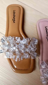 Sandal Flat Wanita | Sendal Teplek Cewek Slop Mika Diamond Size 36-41 / Lababega Shoes 013