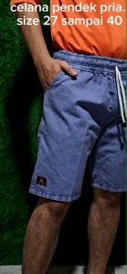 BIG SIZE 3PCS Celana Pendek Jeans Pria Dewasa Broadshort Size 27-40 Pinggang Karet