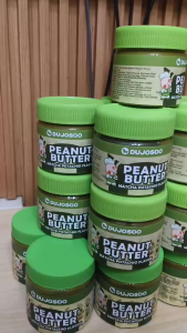 Dujosoo Peanut Butter Matcha Pistachio Flavor Jars with Green Lids