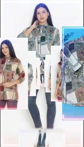 BATIK WANITA MODERN TERBARU PAKAIAN KERJA KANTOR WANITA MODIS BAJU KERJA WANITA DEWASA