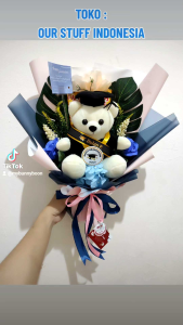 Buket Coklat Wisuda Besar Bisa Custom Nama | Buket Boneka | Buket Wisuda | Buket Bunga Artificial