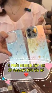 Ốp Lưng iPhone Galaxy Họa Tiết Ngôi Sao Và Nơ Đa Sắc Lưng Cứng Viền Dẻo Cho iPhone 11 12 13 14 15 16 Pro Max Plus