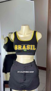 Saffia Brasil Tank Crop Top Cotton Spandex For Women Womenswear Comfortable Lady Sleeveless