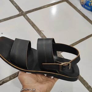 Sandal tali belakan bahan fuulkulit sapi