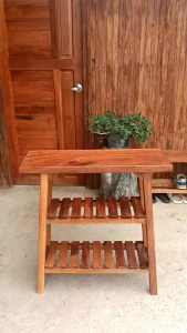 โต๊ะวางของ โต๊ะวางทีวี ชั้นวางของ ชั้นวาง ตกแต่งบ้าน ทนต่อสภาพแวดล้อมได้ดี Bench Wood