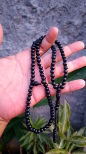 Tasbih Galih Kelor Hitam Tenggelam Muslim - 99 Biji - Kayu Asli Kalimantan - Bonus Gratis (ORIGINAL)