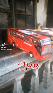 Miniatur bus full lampu Tolelet Basuri PO.Asrof Tuan Muda