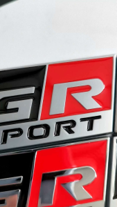 โลโก้ GR SPORT โตโยต้า GR SPORT LOGO งานโลหะ .7.70x3.75 ตกแต่งพิเศษ